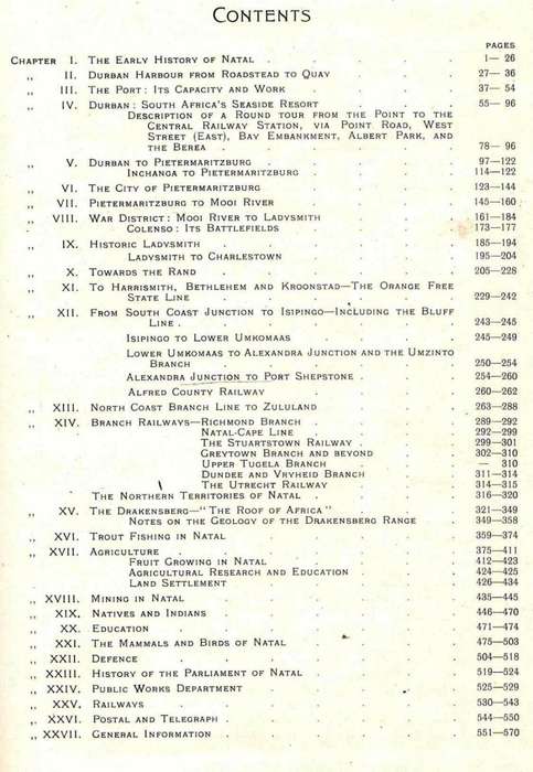 Natal Province  -- Descriptive and Official Hand-Book  --1911