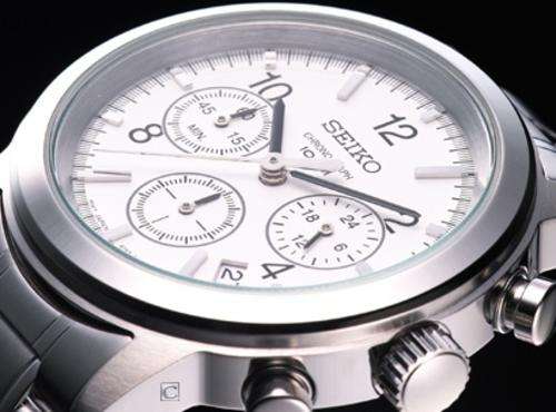 SEIKO Stainless Steel Chronograph Mens Watch