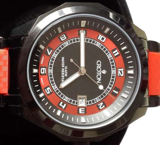 CROTON Stainless Steel 100m Mens Sports Watch