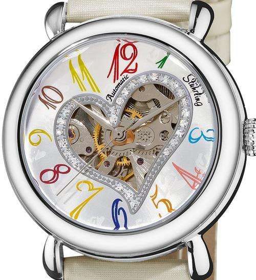 STUHRLING Aphrodite Crystal Accented Automatic Ladies Watch Set