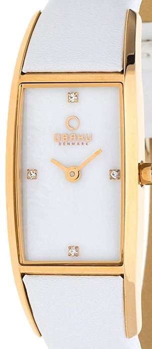 Authentic OBAKU Denmark Ultra Slim Mother Of Pearl Ladies Watch