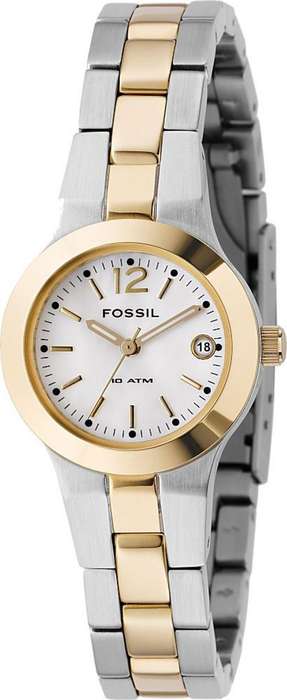 FOSSIL Two Tone Mother Of Pearl Ladies Watch