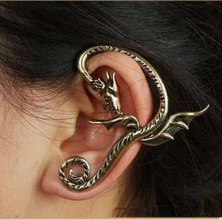 Dragon wrap around earring / ear cuff