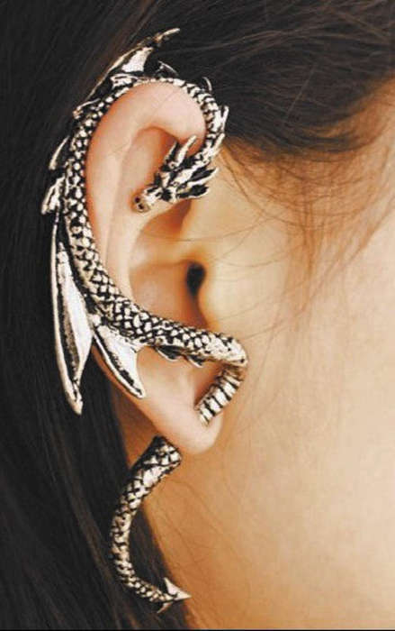Dragon wrap around earring / ear cuff