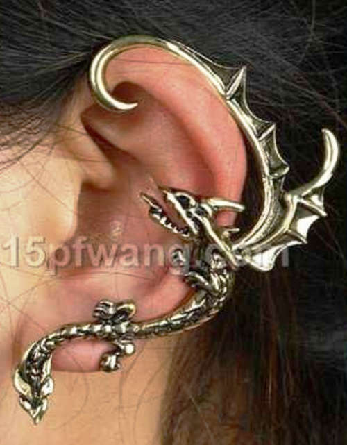 Dragon wrap around earring / ear cuff