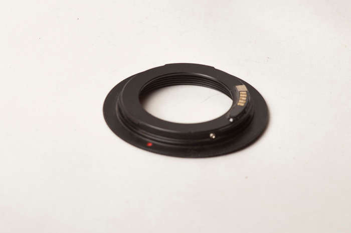 Pentax M42 to Canon Eos lens converter and lenses!