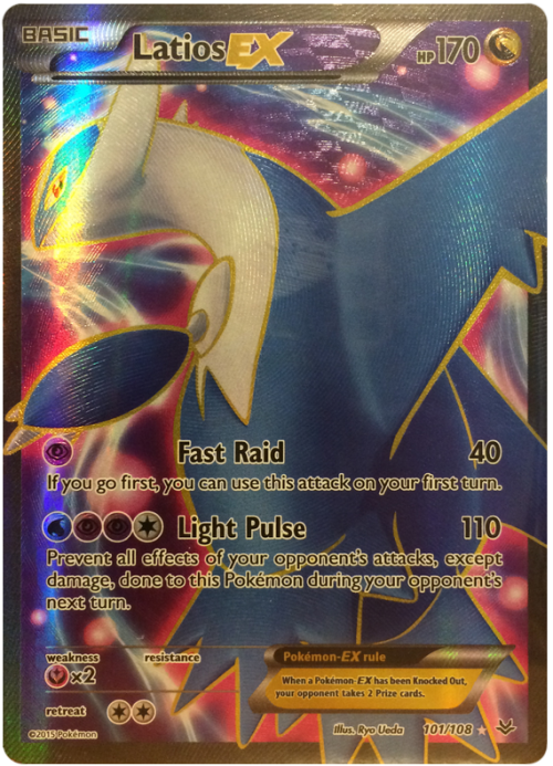 Pokemon TCG: Latios EX - 101/108 - Full Art Ultra Rare - MINT