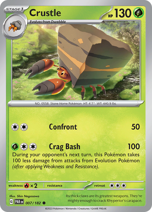 Pokemon Trading Card Game - Crustle #7 Pokemon Paradox Rift