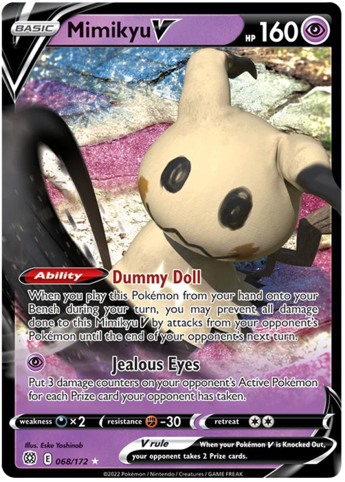 Pokemon Trading Card Game - Mimikyu V - 068/172 - Ultra Rare Sword & Shield: Brilliant Stars