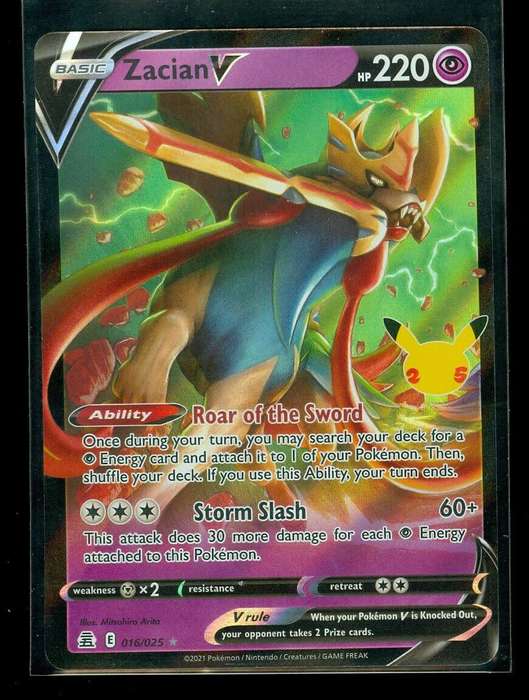 Pokemon Trading Card Game - Zacian V #16 Pokemon Celebrations