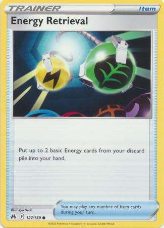 Pokemon Trading Card Game - Energy Retrieval - 127/159 - Common Crown Zenith