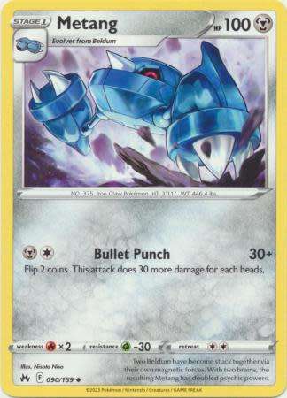 Pokemon Trading Card Game - Metang - 090/159 - Uncommon Crown Zenith