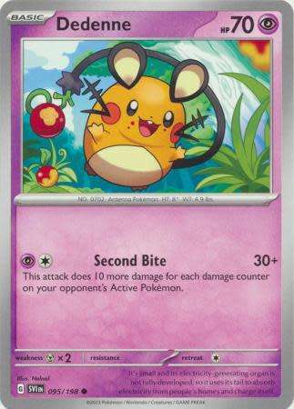 Pokemon Trading Card Game - Dedenne - 095/198 - Common Scarlet & Violet (Base Set)