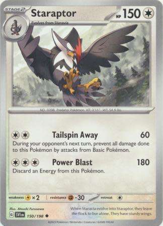 Pokemon Trading Card Game - Staraptor - 150/198 - Uncommon Scarlet & Violet (Base Set)