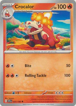 Pokemon Trading Card Game - Crocalor - 037/198 - Uncommon Scarlet & Violet (Base Set)
