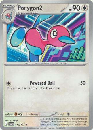 Pokemon Trading Card Game - Porygon2 - 143/182 - Common Scarlet & Violet: Paradox Rift
