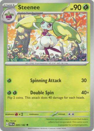 Pokemon Trading Card Game - Steenee - 009/182 - Uncommon Scarlet & Violet: Paradox Rift