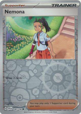 Pokemon Trading Card Game - Nemona - 180/198 - Common Reverse Holo Scarlet & Violet (Base Set)