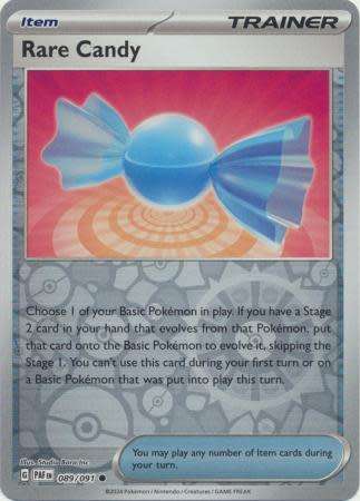 Pokemon Trading Card Game - Rare Candy - 089/091 - Common Reverse Holo Scarlet & Violet: Paldean Fat