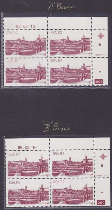 RSA - 4TH DEF ISSUE, R2 CONTROL BLOCKS 2000, PLATE A+B - FINE U/M!!!!!