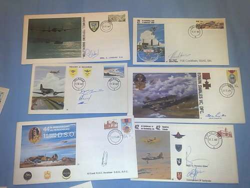 RSA-15 ASSORTED FLOWN BALLOON FLIGHT,GLIDER,AIRFORCE COVERS-ALL SIGNED-AS ONE BID