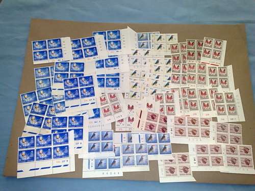 RSA-1ST DEFINITIVES-50 ASSORTED CONTROL BLOCKS-MOSTLY IN SETS,NOTCHECKED FOR ISSUE-UM LOT,ODD FAULT