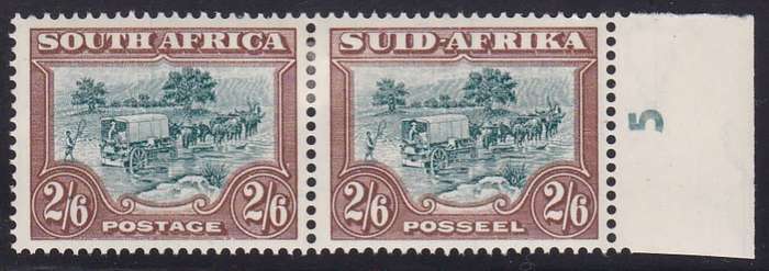 UNION SA - SCREENED PICTORIAL, 2/6 FINE M/M PAIR (HEAT WAVE EFFECT) - CV FOR U/M IS R700!!!!!