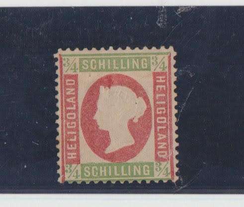 HELIGOLAND-Q VIC 3/4 SCHILLING-FINE MM(ADHESIVE PAPER FOR HINGE)CV R1150.00-SG 7
