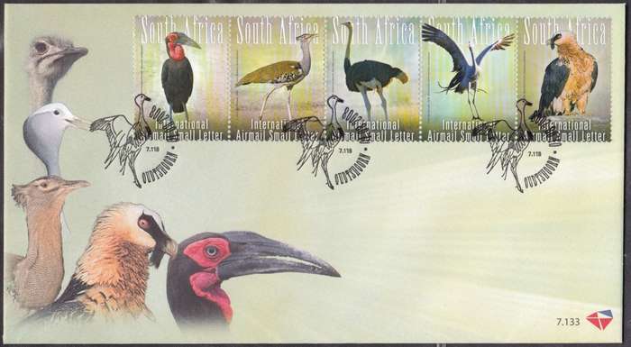 RSA - THE SOUTH AFRICAN BIG FIVE OF BIRDS, FDC 7.133 - FINE AS NEW