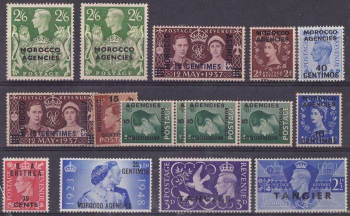 GB - BRITISH POST OFFICE ABROAD, ASSORTED FINE M/M SINGLES TO 2/6 - NOT REFERENCED