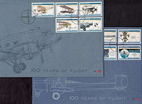 RSA - 100 YEARS OF FLIGHT, FDC 7.65 & 7.66 - CLEAN!!!!!