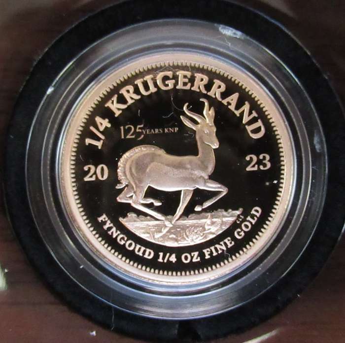 2023 Proof Kruger National Park 125 year Gold Krugerrand 4 Coin Fractional set with 125 year Privy