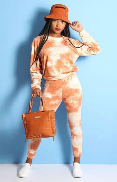Ladies` Tie Dye Two Piece Tracksuit