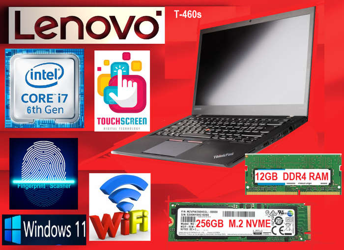 !! TOUCHSCREEN CORE i7 - 6th GEN LENOVO THINKPAD T460s !!
