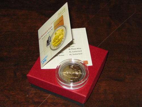 ### 2010 "OOM PAUL"  MINTMARK R5 COIN IN BOX WITH CERTIFICATE###