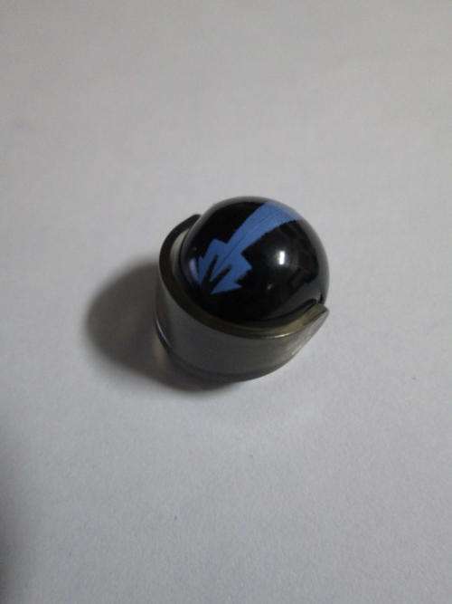 Racing Helmet with Visor (Black with blue pattern) - Lego Accessories