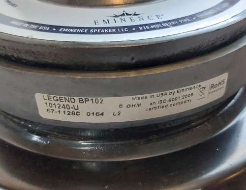 Eminence Legend BP102 - Bass Guitar Speaker - 10inch