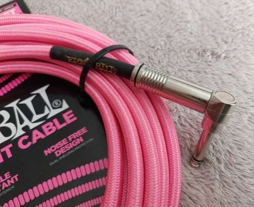 Ernie Ball Braided Instrument Cable - Pink - 7.6 Meter