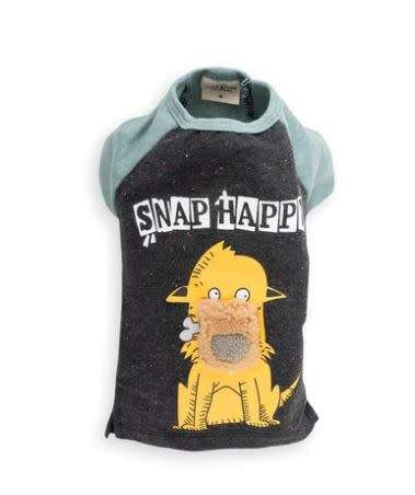 Snap Happy Dog Summer Tee Blue  XL