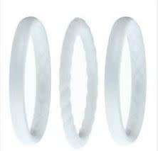 Silicone Rings - Woman Combo 3 - White - 1.57 cm