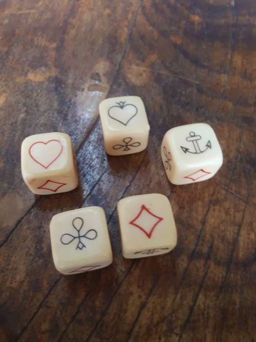 Vintage Bakelite Poker Dice