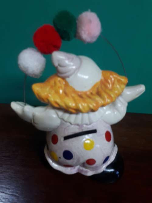 Ceramic Glazed Clown Money Box