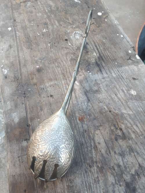 Vintage Plated Salad Server