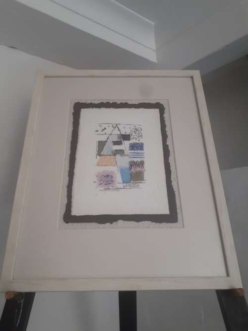 Popular SA Artist Martin Wenkidu (1946 -) Glass Framed Mixed Medium With Certificate