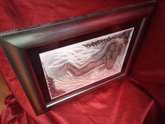 Stunning Framed Pastel Artwork `Two Nude Ladies` - Not Signed