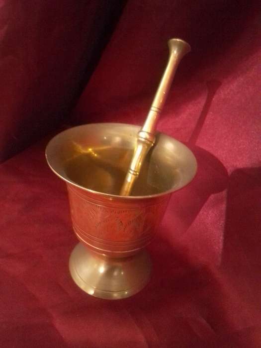 Vintage Brass Mortar & Pestle