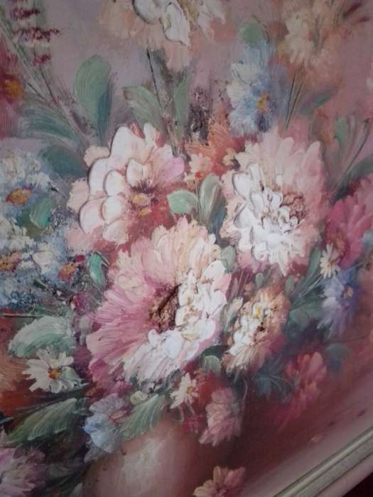 20th Century American Artist K Stone Stunning Oil on Board `Still life flowers` Signed