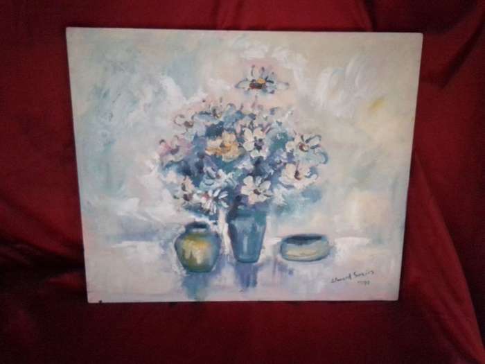 Large Unframed Oil on Canvas by Famous SA Artist Edward Speirs (1937 - 2006) Signed 1991