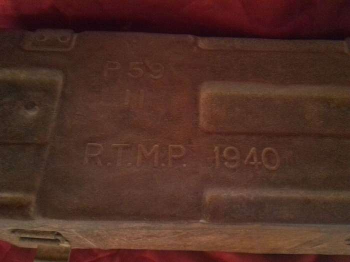 WWII P 59 II R.T.M.P 1940 Metal Ammo Box