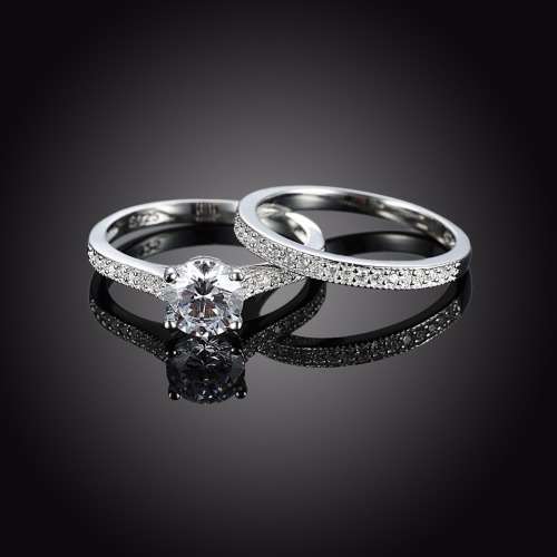 ***STUNNING*** SILVER ENGAGEMENT SET